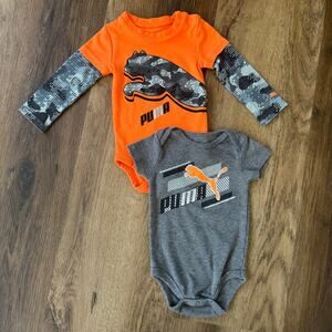Puma Onesies, Long Sleeve & Short (2 included)
